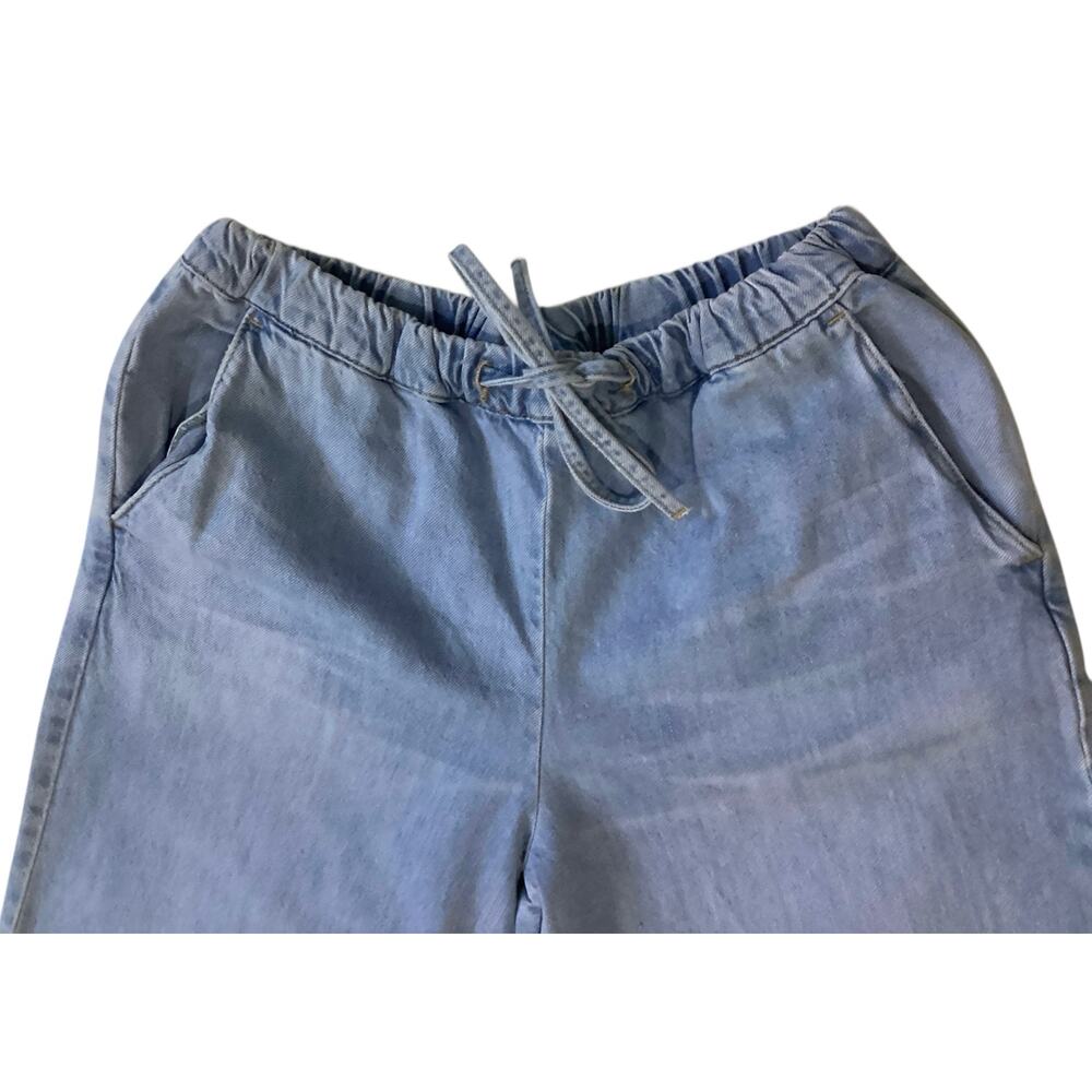 Zara wide leg jeans with drawstrings light wash size S - Picture 3 of 5